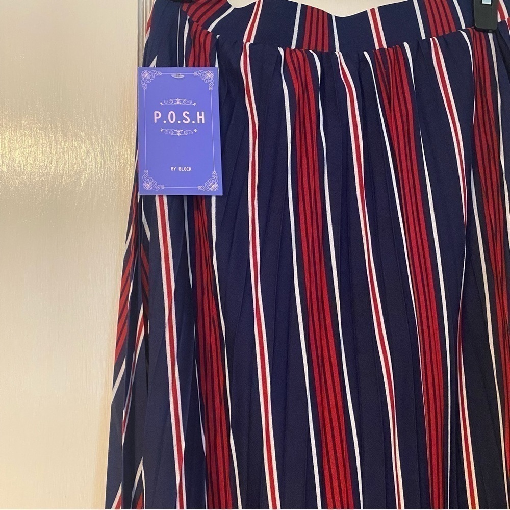 P.O.S.H. Skirt Americana Nautical Red White & Blue M